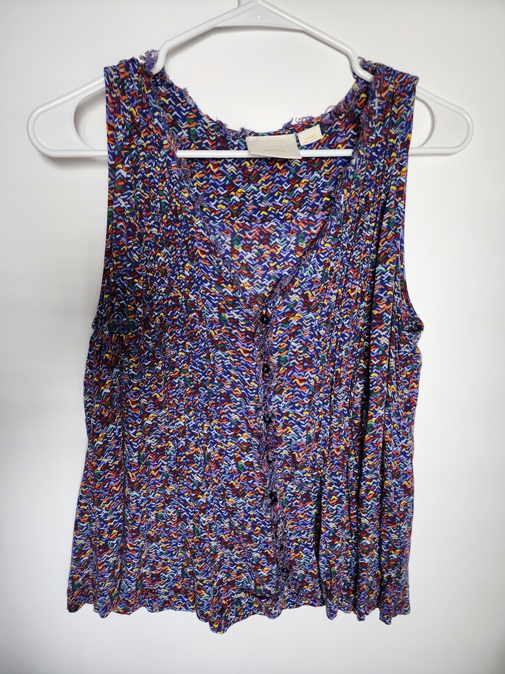 Anthropologie Maeve Lila Confetti Pintuck Blouse